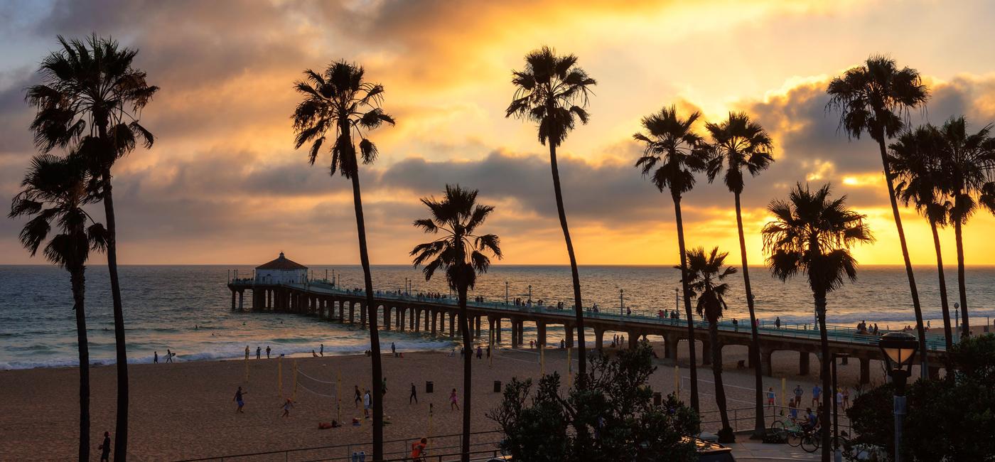 Manhattan Beach and Pier in Southern California